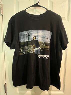 Old School Ice Cube Rap Hip Hop Musician Actor Sleeve T Shirt Black Size Large L